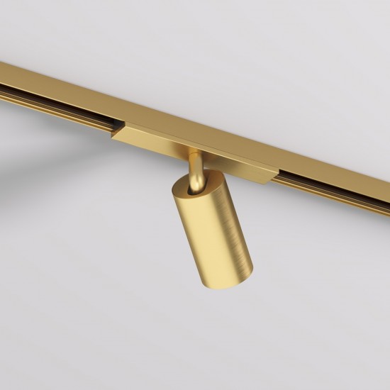 Magnetic track SHINE LED rotatable luminaire SPOT 6W, 420lm, 3000K, CRI90 satin brass