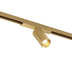 Magnetic track SHINE LED rotatable luminaire SPOT 6W, 430lm, 3000K, CRI90 satin brass
