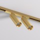 Magnetic track SHINE LED double rotatable luminaire SPOT 2x8W, 1100lm, 3000K, CRI90 satin brass Magnetic track SHINE LED double rotatable luminaire SPOT 2x8W, 1100lm, 3000K, CRI90 satin brass