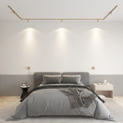 LED gaismeklis magnētiskai sliedei SHINE SPOT 8W, 630lm, 3000K, CRI90 satīna misiņš 
