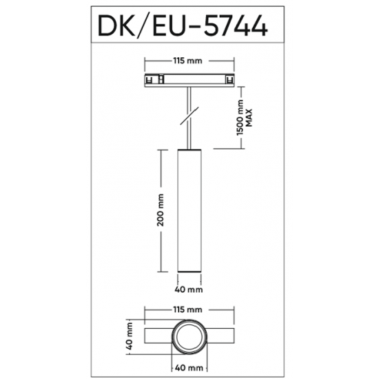 LED piekaramais gaismeklis magnētiskai sliedei SHINE SPOT 8W, 500lm, 3000K, CRI90 tumšs niķelis LED piekaramais gaismeklis magnētiskai sliedei SHINE SPOT 8W, 500lm, 3000K, CRI90 tumšs niķelis