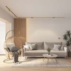 Magnetic track SHINE LED pendant luminaire SPOT 8W, 500lm, 3000K, CRI90 satin brass