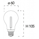 Bulb Filament PLANT 8W, 660nm, E27 1300K, LUXA-E27-PLANT