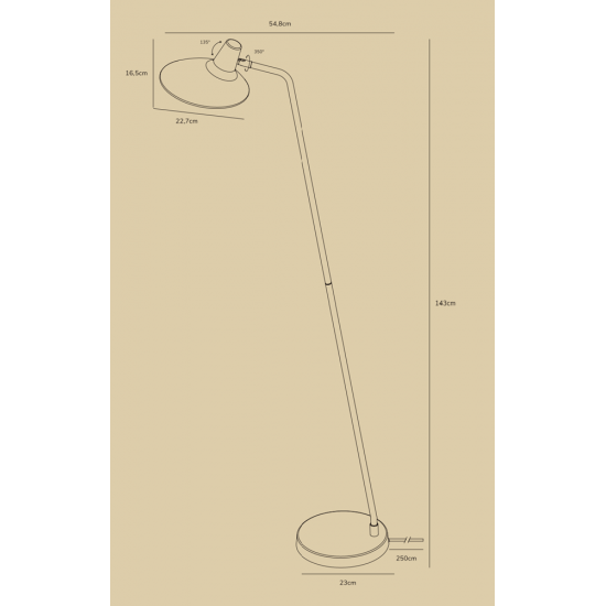 Nordlux floor lamp Darci, black,1xE14x25W, 2120584003