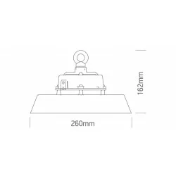 ONE LIGHT light fixture High-Bay CCT 60W-100W, 4000K-4700K-5700K, IP65 diimmable, 63100N/V