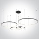 ONE LIGHT pendant light, round with 4 rings 100W, LED, dimmable, black 63150C/B/W