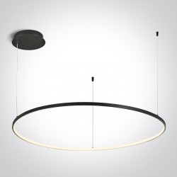 ONE LIGHT Pendelleuchte, rund mit 48W, LED, dimmbar, schwarz 63150BW