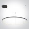 ONE LIGHT pendant light, round with 48W, LED, dimmable, black 63150BW