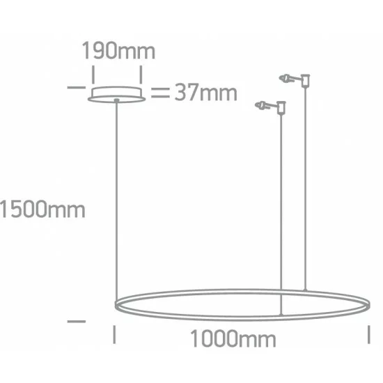 ONE LIGHT piekaramais gaismeklis, apaļš 48W, LED, dimmējams, melns 63150BW ONE LIGHT piekaramais gaismeklis, apaļš 48W, LED, dimmējams, melns 63150BW