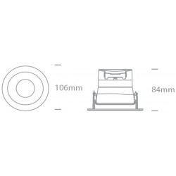 ONE LIGHT adjustable recessed spot, LED 8W, 3000K, 850lm IP54 11106PK/B/W