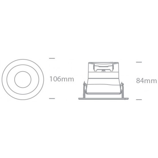 ONE LIGHT adjustable recessed spot, LED 8W, 3000K, 850lm IP54 11106PK/B/W