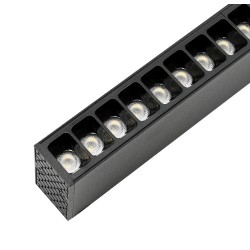 BEMKO linear LED luminaire LORIEN 30W, 4000K, black, 3300lm, UGR19 52° with suspensions 1m   