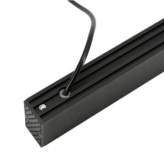 BEMKO linear LED luminaire LORIEN 30W, 4000K, black, 3300lm, UGR19 52° with suspensions 1m