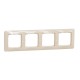 Frame 4-gang beige SEDNA Design