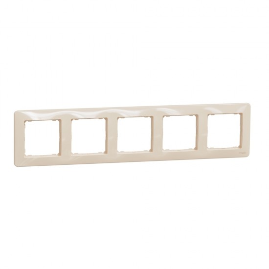 Frame 5-gang beige SEDNA Design