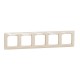 Frame 5-gang beige SEDNA Design