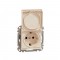 1-fach Schutzkontakt-Steckdose, Unterputz, mit Schraubklemmen und Kinderschutz, mit Klappdeckel Beige SEDNA Design