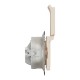 1-fach Schutzkontakt-Steckdose, Unterputz, mit Schraubklemmen und Kinderschutz, mit Klappdeckel IP44 Beige SEDNA Design