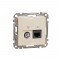 Data + TV sockets 1xRJ45 CAT6 UTP (mech.), beige Sedna Design
