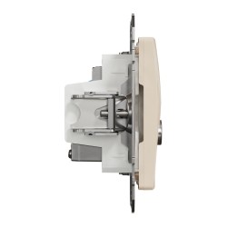 Data + TV sockets 1xRJ45 CAT6 UTP (mech.), beige Sedna Design