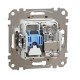 Data + TV sockets 1xRJ45 CAT6 UTP (mech.), beige Sedna Design
