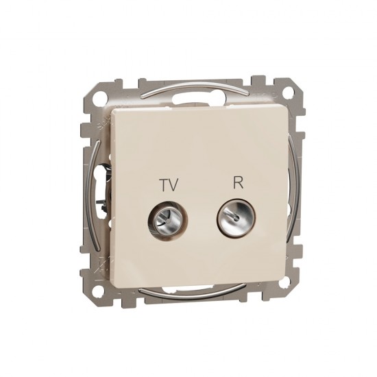 End-of-line TV/R socket 4 dB (mech.), beige Sedna Design