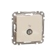 End-of-line TV socket 4 dB (mech.), beige Sedna Design