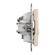 End-of-line TV/SAT socket 4 dB (mech.), beige Sedna Design