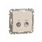 End-of-line TV/SAT socket 4 dB (mech.), beige Sedna Design