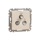 End-of-line TV/R/SAT socket 4 dB (mech.), beige Sedna Design