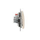 Switch with blue lamp flush-mounted (mech.) beige Sedna Design