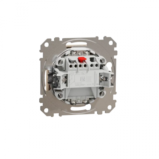 Switch with blue lamp flush-mounted (mech.) beige Sedna Design