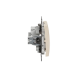 Switch with red lamp flush-mounted (mech.) beige Sedna Design