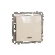 2-pole switch with red lamp flush-mounted (mech.) beige Sedna Design