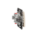 2-pole switch with red lamp flush-mounted (mech.) beige Sedna Design