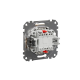2-pole switch with red lamp flush-mounted (mech.) beige Sedna Design