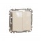 2-gang switch (1+1) flush-mounted (mech.) beige Sedna Design 