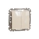 2-gang switch (1+1) flush-mounted (mech.) beige Sedna Design