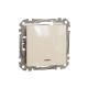 2-way switch with red lamp flush-mounted (mech.) beige Sedna Design