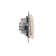 Intermediate switch with blue lamp flush-mounted (mech.) beige Sedna Design