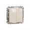 Doppel-Wechselschalter 10AX (Eins.), Beige Sedna Design