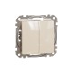 Doppel-Wechselschalter 10AX (Eins.), Beige Sedna Design
