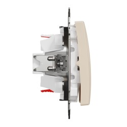 2-pole switch flush-mounted (mech.) 16A beige Sedna Design 