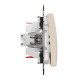 2-pole switch flush-mounted (mech.) 16A beige Sedna Design
