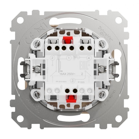 2-pole switch flush-mounted (mech.) 16A beige Sedna Design