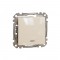 2-pole switch with red lamp flush-mounted (mech.) 16A beige Sedna Design 