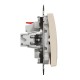 2-pole switch with red lamp flush-mounted (mech.) 16A beige Sedna Design