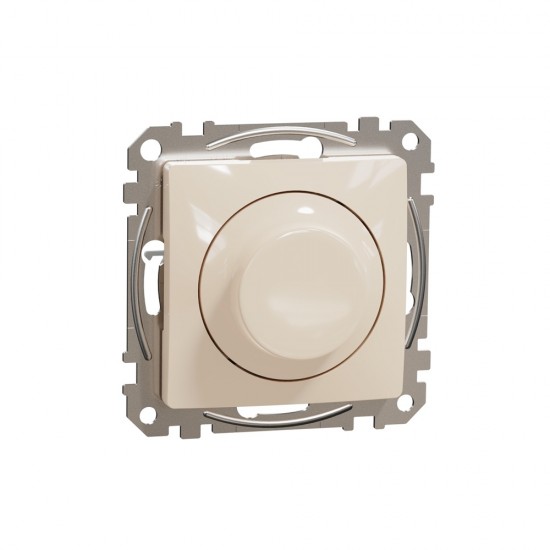 Rotary LED dimmer flush-mounted (mech.) RC / RL 5-200W beige Sedna Design