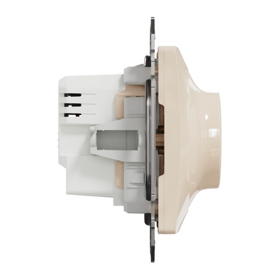 Rotary LED dimmer flush-mounted (mech.) RC / RL 5-200W beige Sedna Design