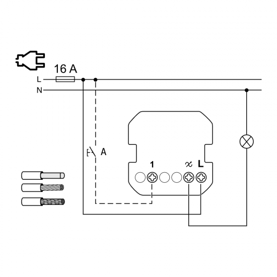 Rotary LED dimmer flush-mounted (mech.) RC / RL 5-200W beige Sedna Design